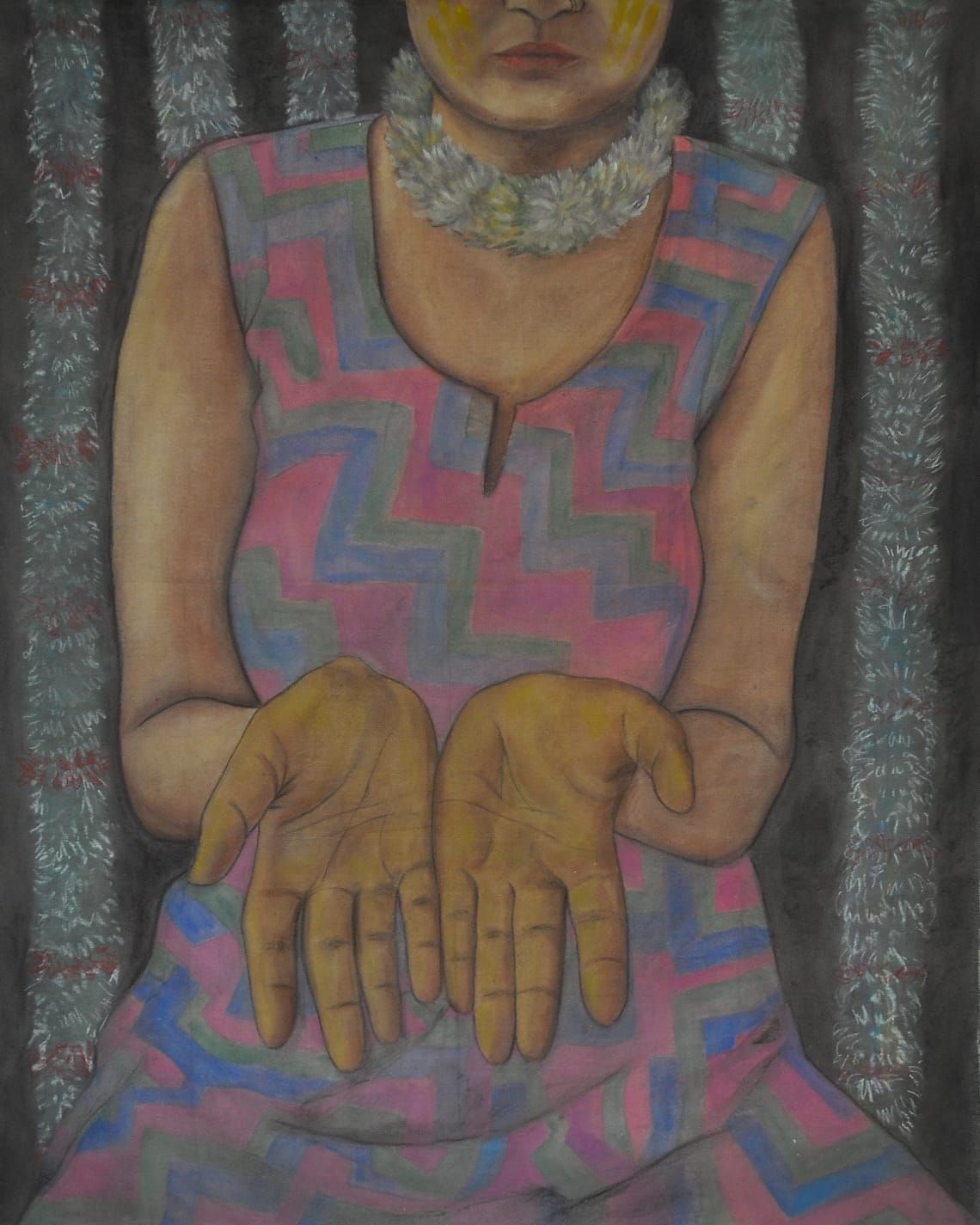 MARRAIGE MELANCHOLIA, Mix-media on fabric, 46x38 inches, 2024.jpg